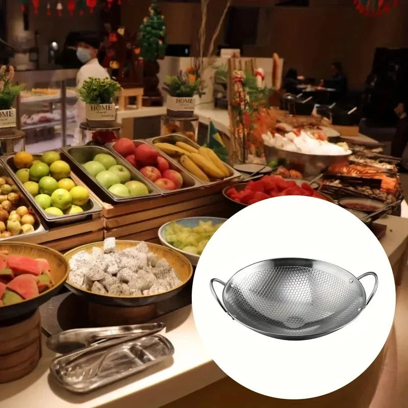 Stainless Steel Honeycomb Non-Stick Skillet 29cm