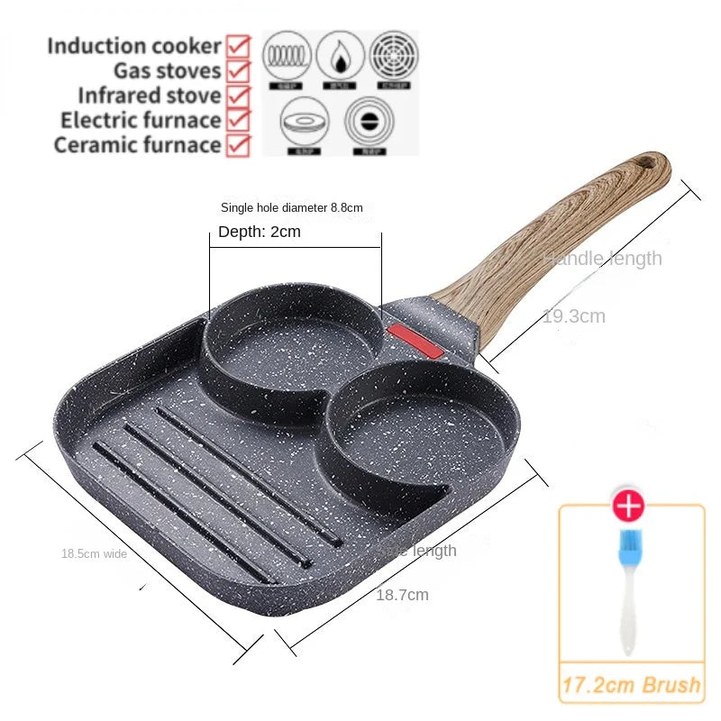4 Hole Aluminium Alloy Frying Pan