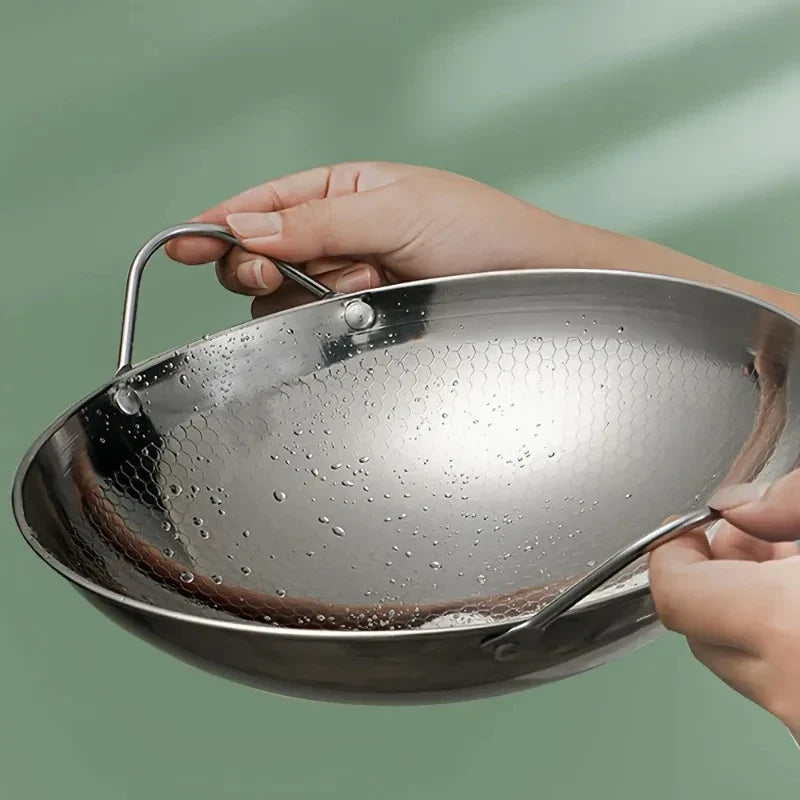Stainless Steel Honeycomb Non-Stick Skillet 29cm