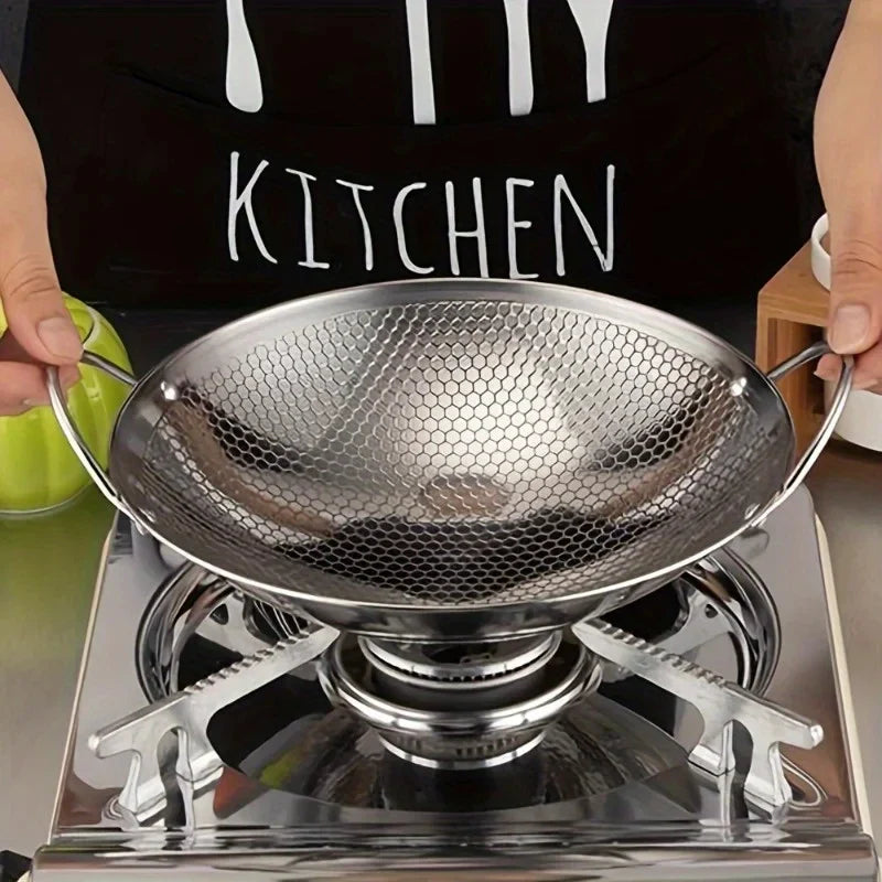 Stainless Steel Honeycomb Non-Stick Skillet 29cm