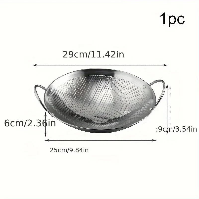Stainless Steel Honeycomb Non-Stick Skillet 29cm