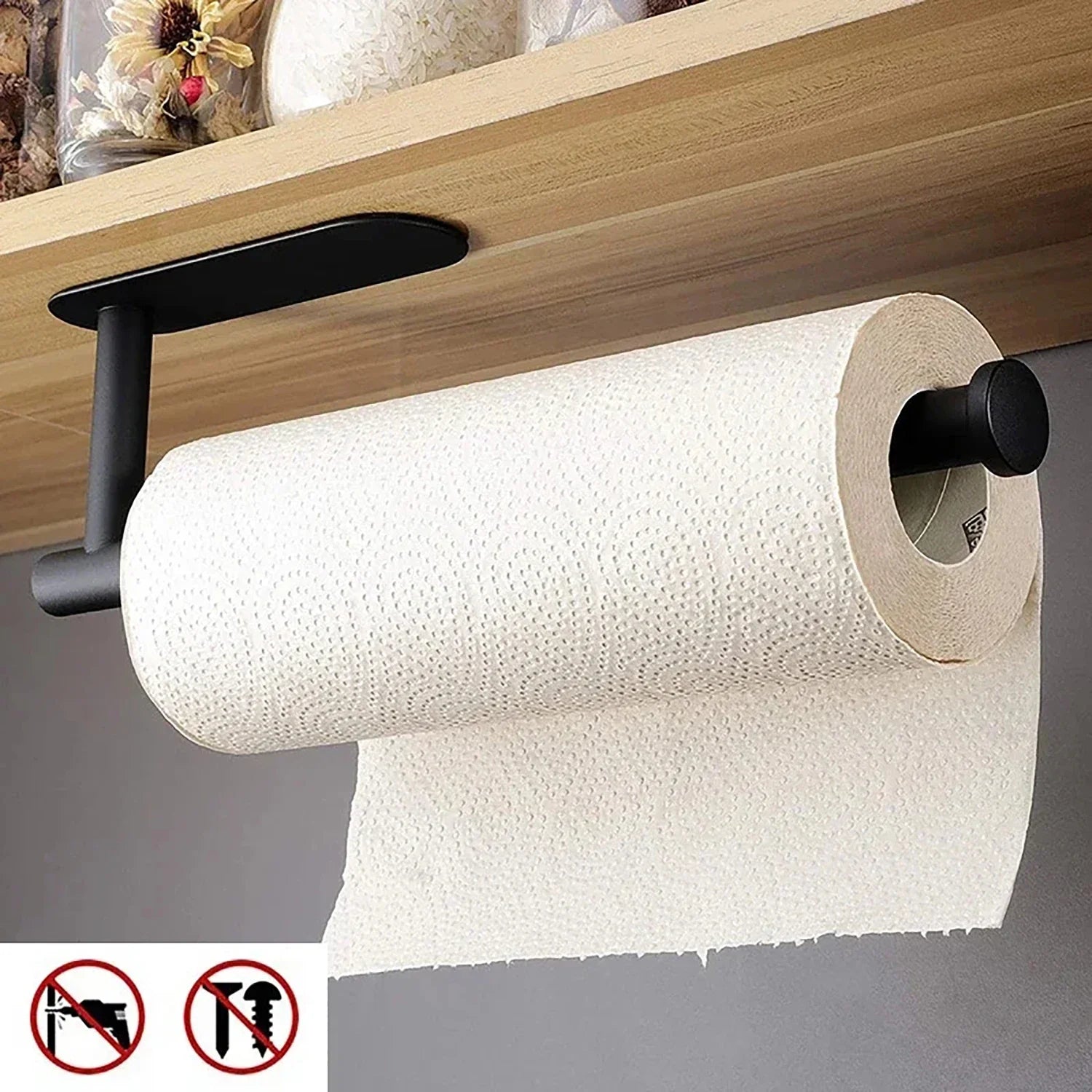 StickHold™ Adhesive Under-Cabinet Paper & Kitchen Roll Holder