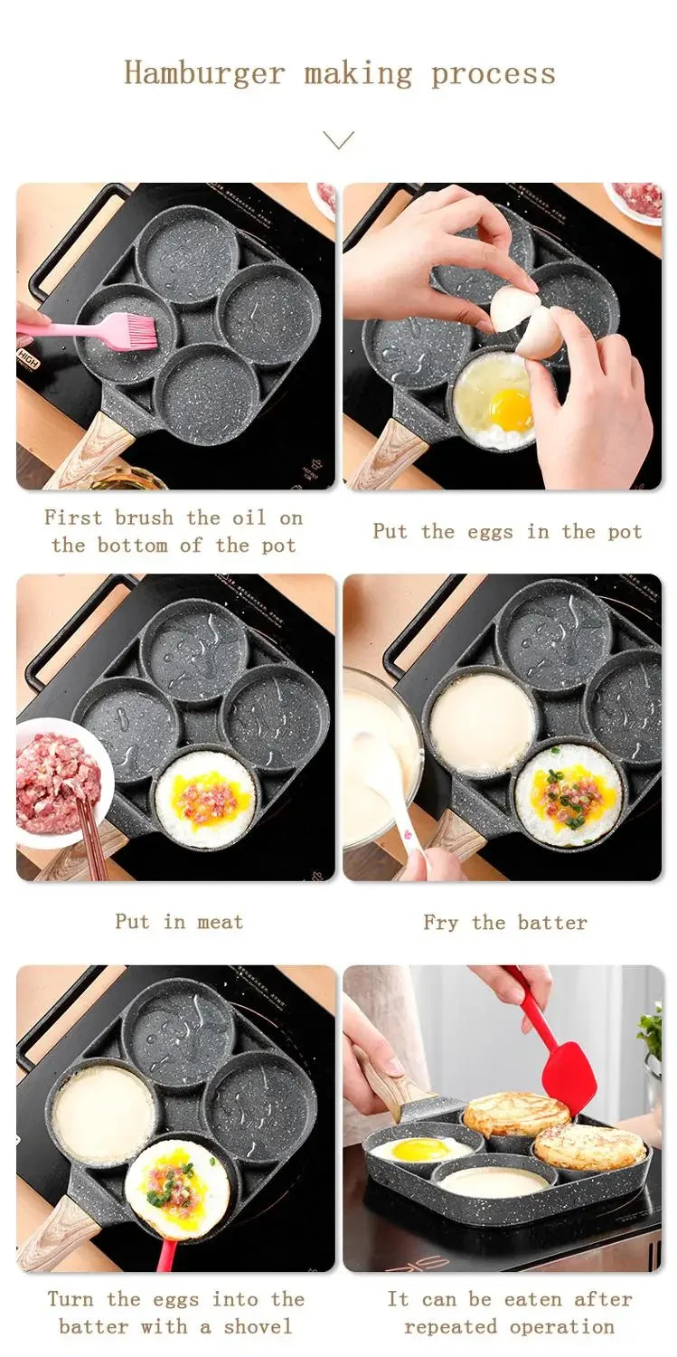 4 Hole Aluminium Alloy Frying Pan
