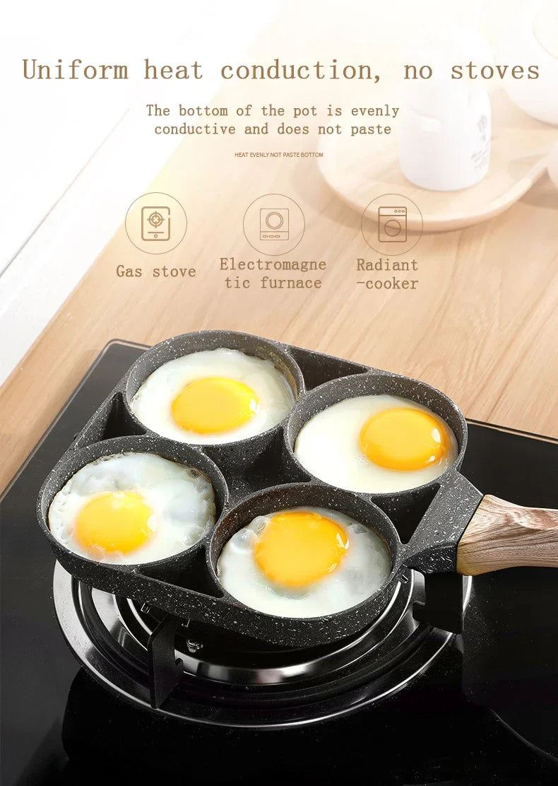 4 Hole Aluminium Alloy Frying Pan